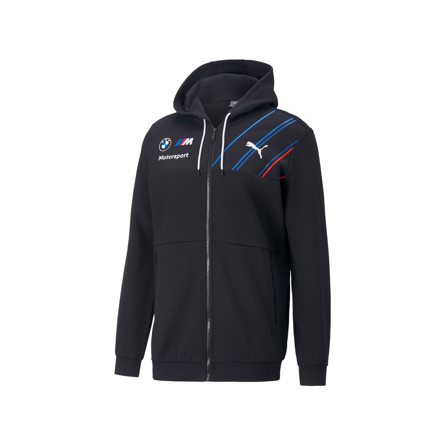BMW Motorsport Team Men's Full Zip Hooded Sweatshirt Dark Gray
