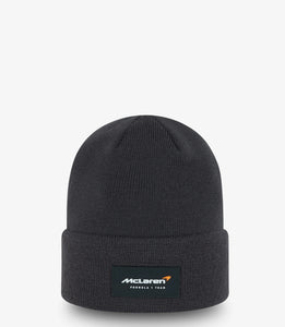 McLaren F1 Team Essential Logo Cuff Knit Beanie Hat Dark Grey