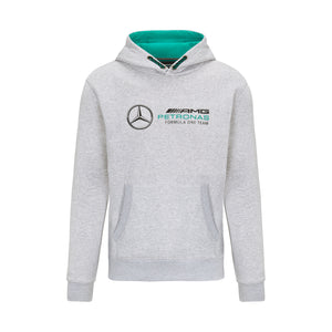 Mercedes AMG Petronas Motorsport Men's Logo Hoodie Grey