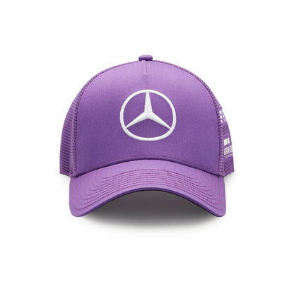 Mercedes AMG Petronas F1 Team Lewis Hamilton Trucker Hat Purple