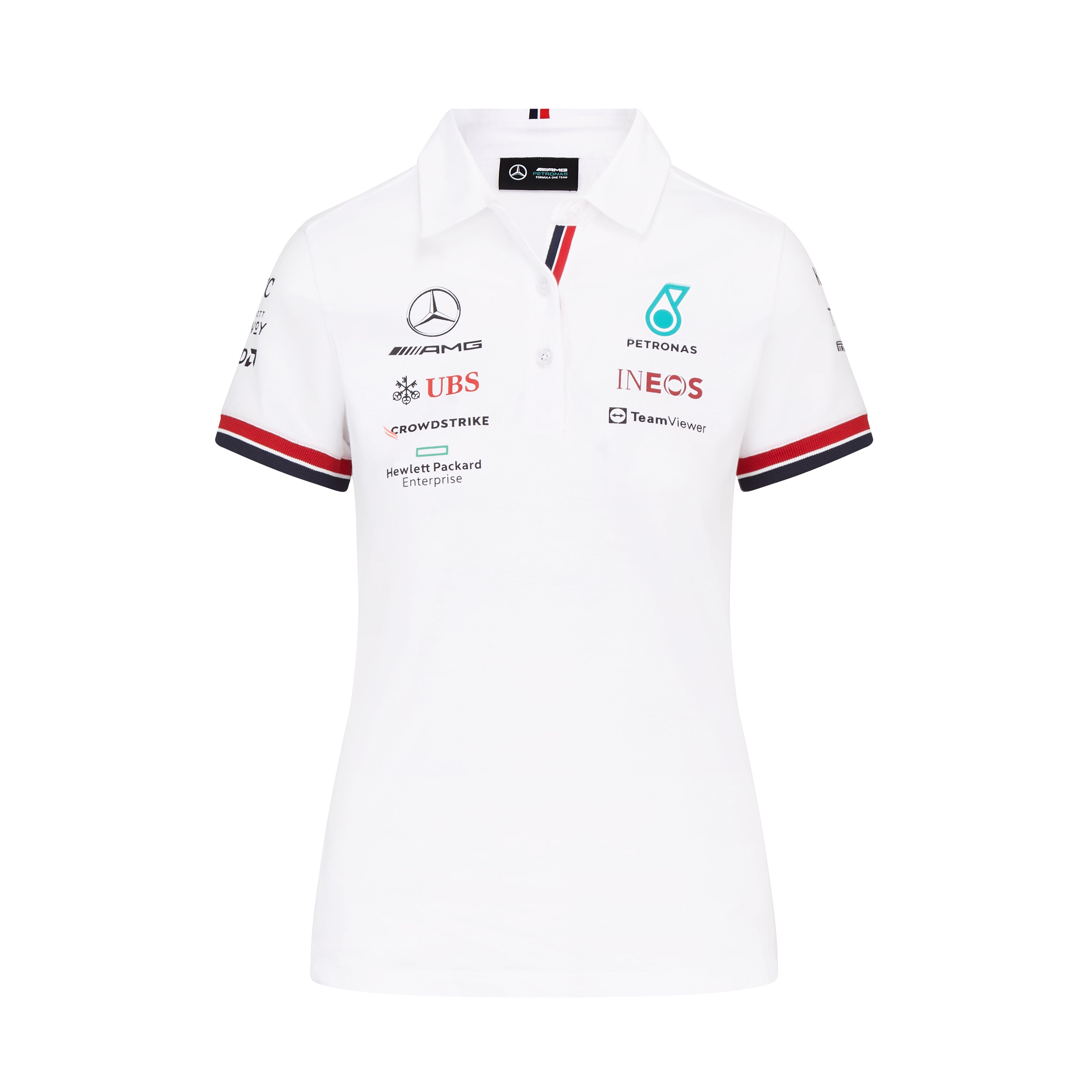 Mercedes Benz AMG Petronas F1 Women's Team Polo Shirt White
