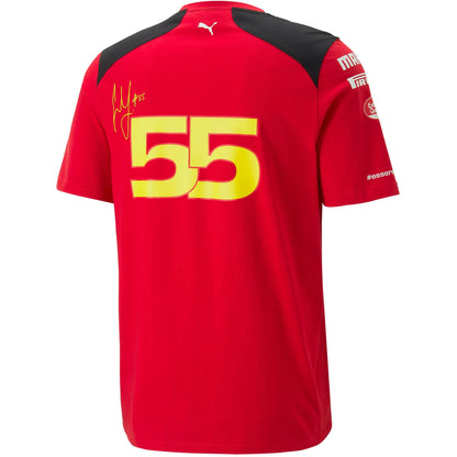 Scuderia Ferrari F1 Men's Carlos Sainz Team T-Shirt Red