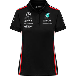 Mercedes AMG Petronas F1 2023 Women's Team Polo Shirt Black