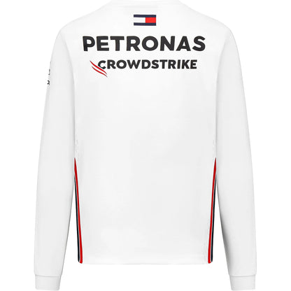 Mercedes AMG Petronas F1 Men's Long Sleeve Driver T-Shirt White