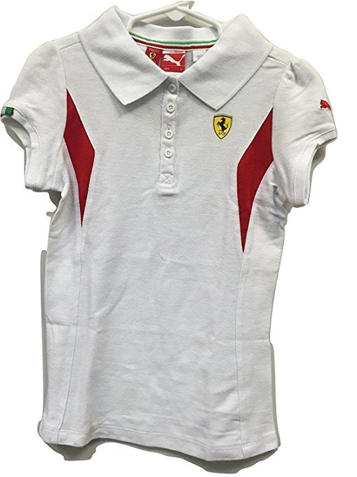 Ferrari Girl's Polo Shirt White