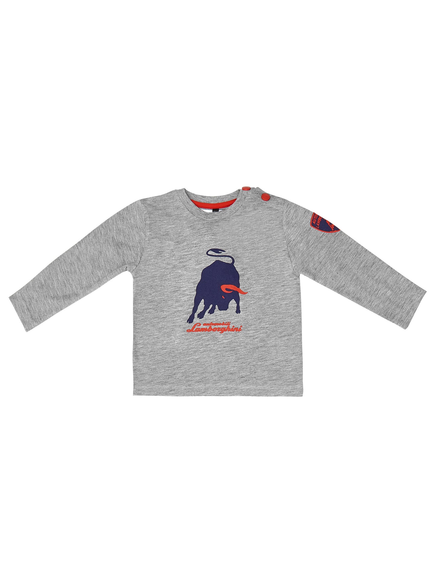 LAMBORGHINI Big Bull Babies Long Sleeve T-Shirt Grey