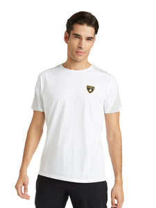 Lamborghini Men's Y-insert Pilota T-Shirt White