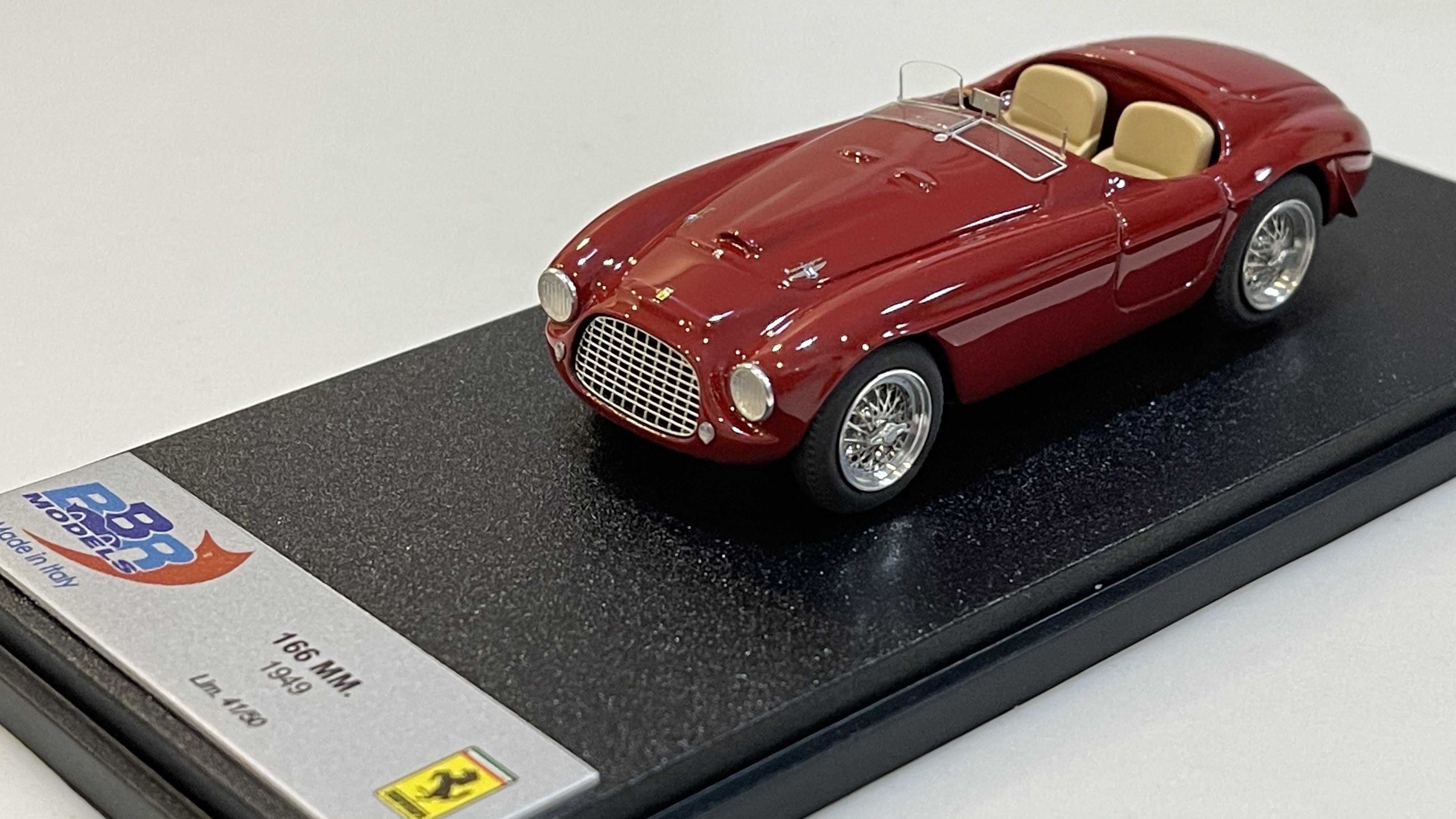 BBR 1/43 Ferrari 166 MM Street 1949 Dark Red BBR68 – Paddock Collection