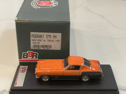 BBR 1/43 Ferrari 375MM Ghia Coupe 0347AL Torino 1955 Orange/Black BBR106