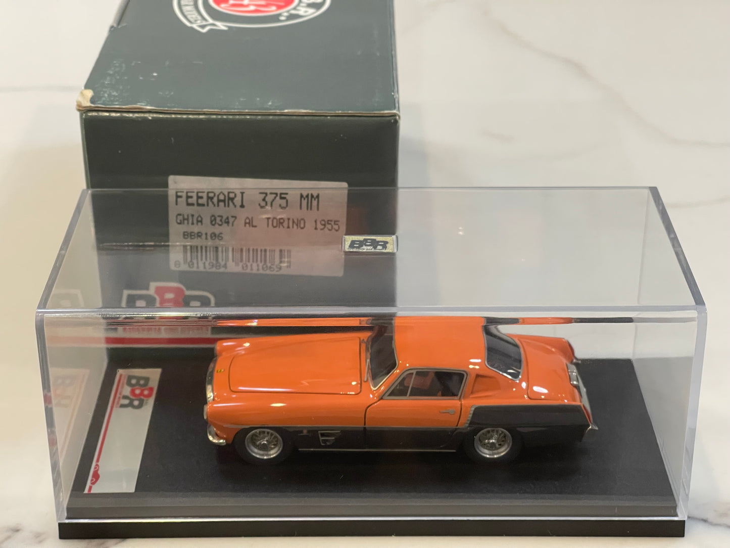 BBR 1/43 Ferrari 375MM Ghia Coupe 0347AL Torino 1955 Orange/Black BBR106
