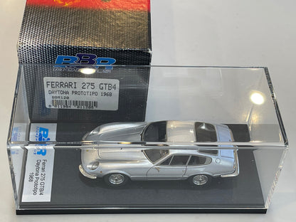 BBR 1/43 Ferrari 275 GTB4 Daytona Prototipo 1968 Silver BBR120