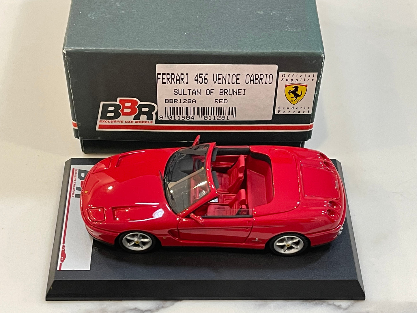 BBR 1/43 Ferrari 456 Venice Cabrio Sultan Brunei 1996 Red BBR128A