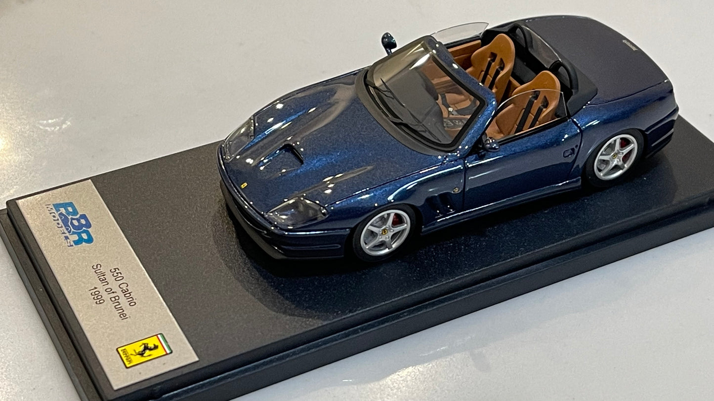 BBR 1/43 Ferrari 550 Cabrio Sultan Brunei 1999 Met. Blue BBR169C