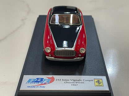 BBR 1/43 Ferrari 212 Inter Vignale Coupe 0135E 1967 Red/Black BBR190C
