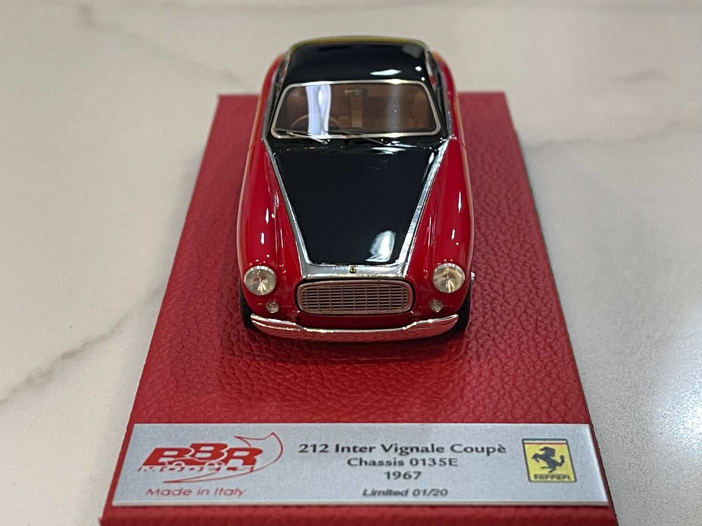 BBR 1/43 Ferrari 212 Inter Vignale Coupe 0135E 1967 Red/Black BBR190CPRE