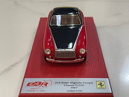 BBR 1/43 Ferrari 212 Inter Vignale Coupe 0135E 1967 Red/Black BBR190CPRE