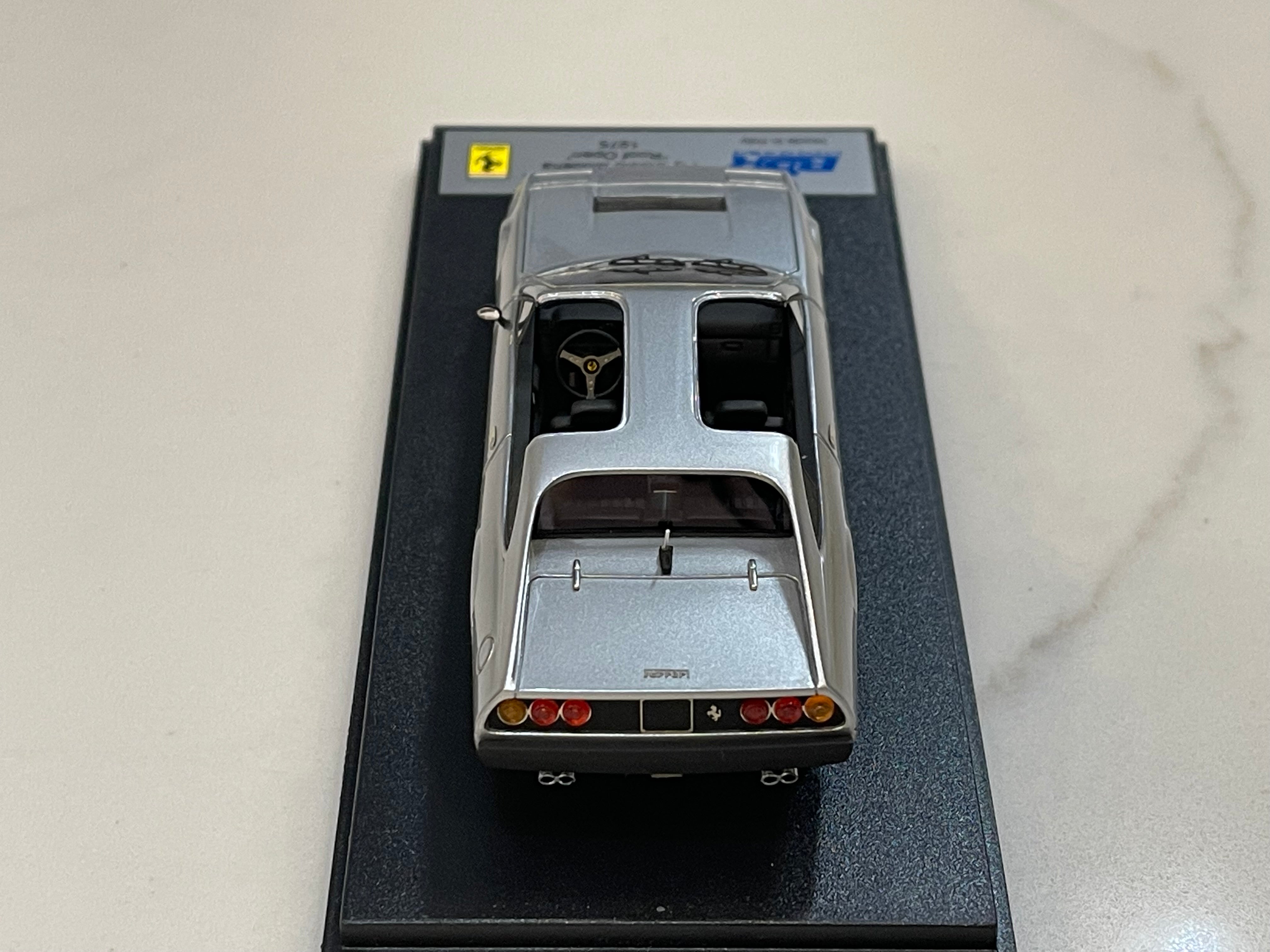 BBR 1/43 Ferrari 365 GT4 2+2 Fly Studio Modena Open Roof 1975 Silver BBR191A