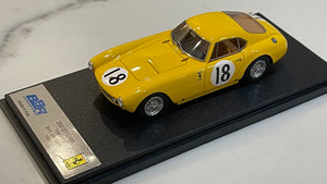 BBR 1/43 Ferrari 250 GT Interim 24 Hours Le Mans 1959 Yellow No. 18 BBR201B