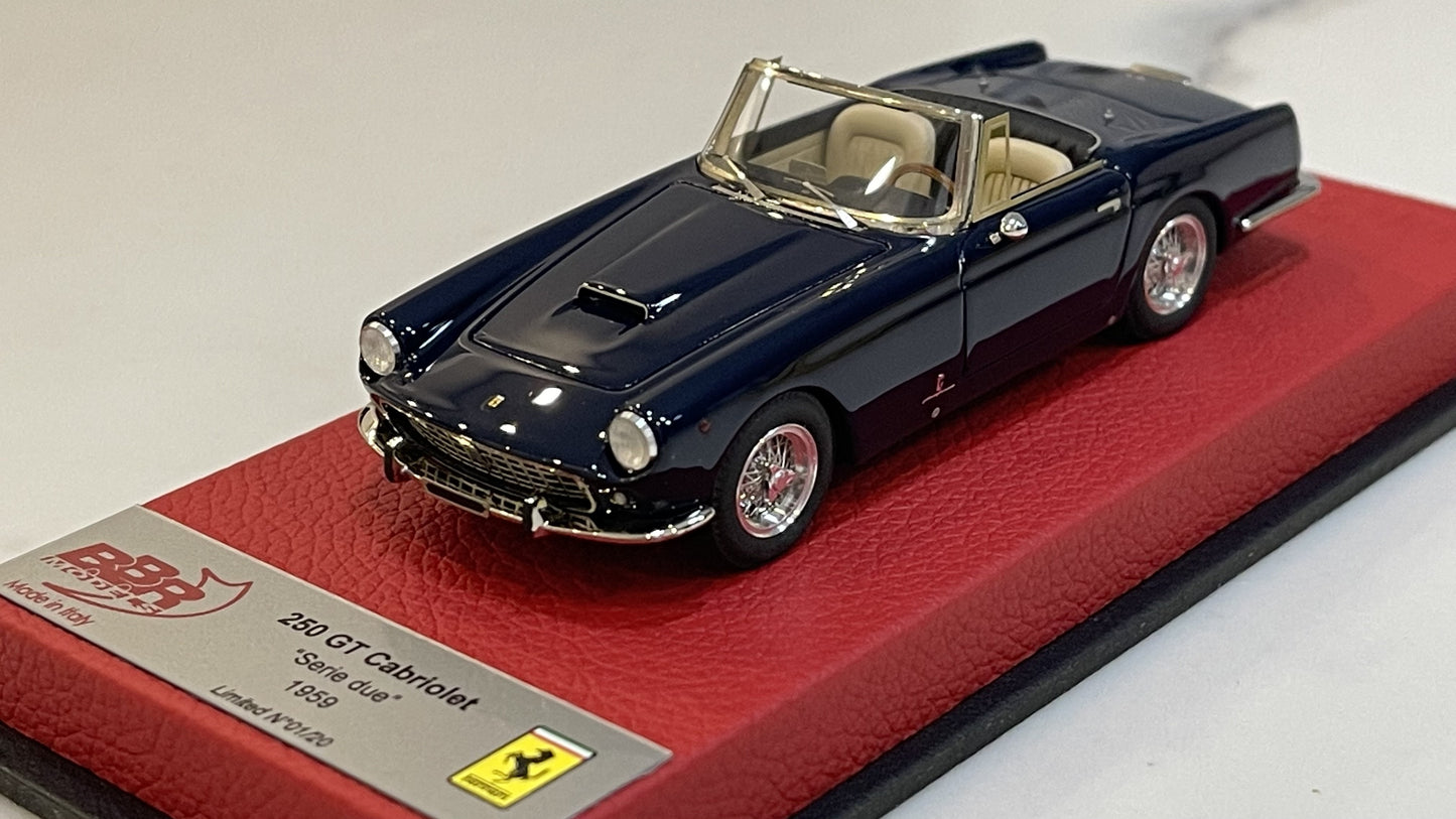 BBR 1/43 Ferrari 250 GT Cabriolet Series II 1959 Dark Blue BBR226APRE