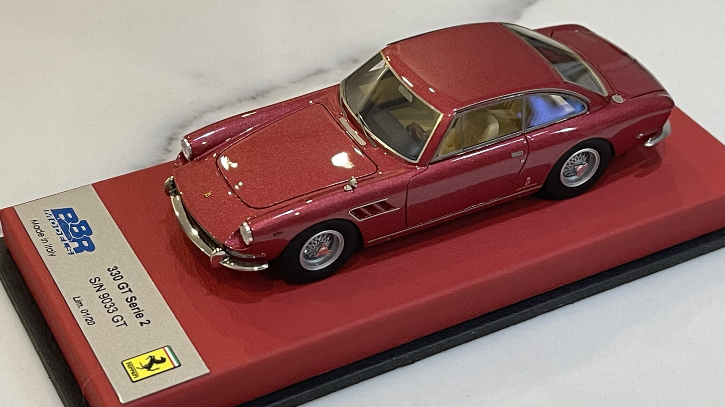 BBR 1/43 Ferrari 330 GT 2+2 Series II 9033GT 1967 Met. Red BBR227SRMLB 01/20