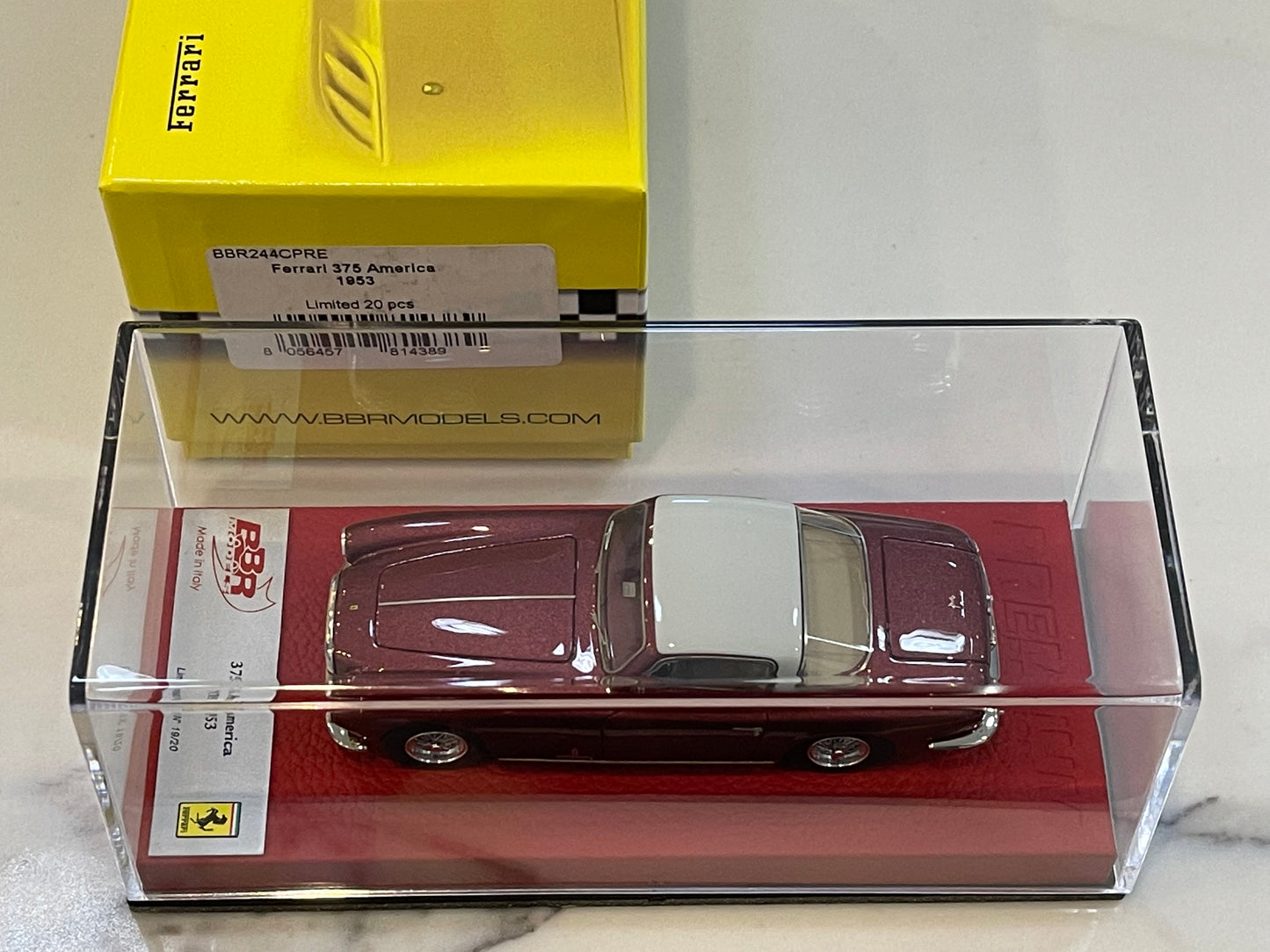 BBR 1/43 Ferrari 375 America Coupe 1953 Dark Red/Ivory BBR244CPRE