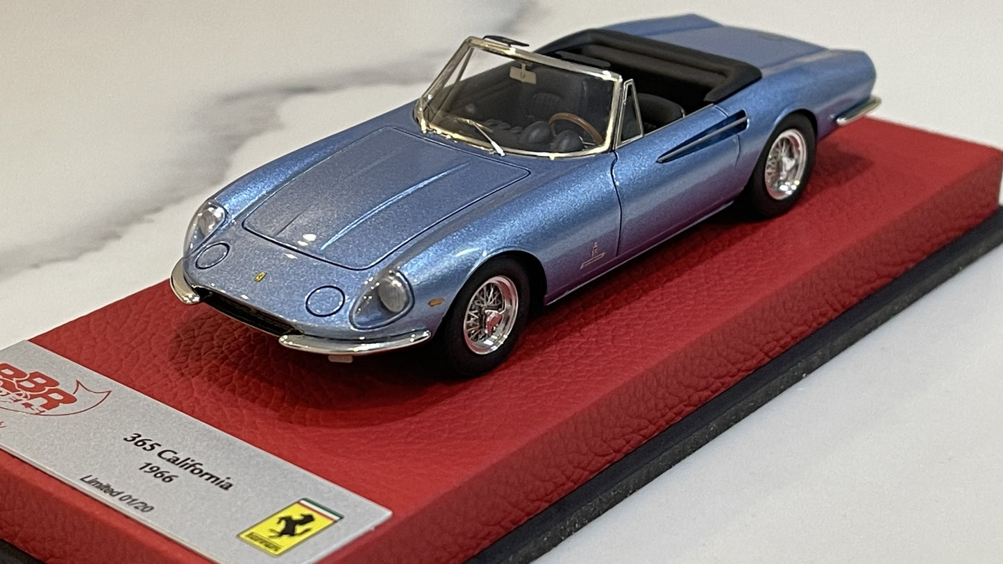 BBR 1/43 Ferrari 365 California 1966 Met. Light Blue BBR255CPRE