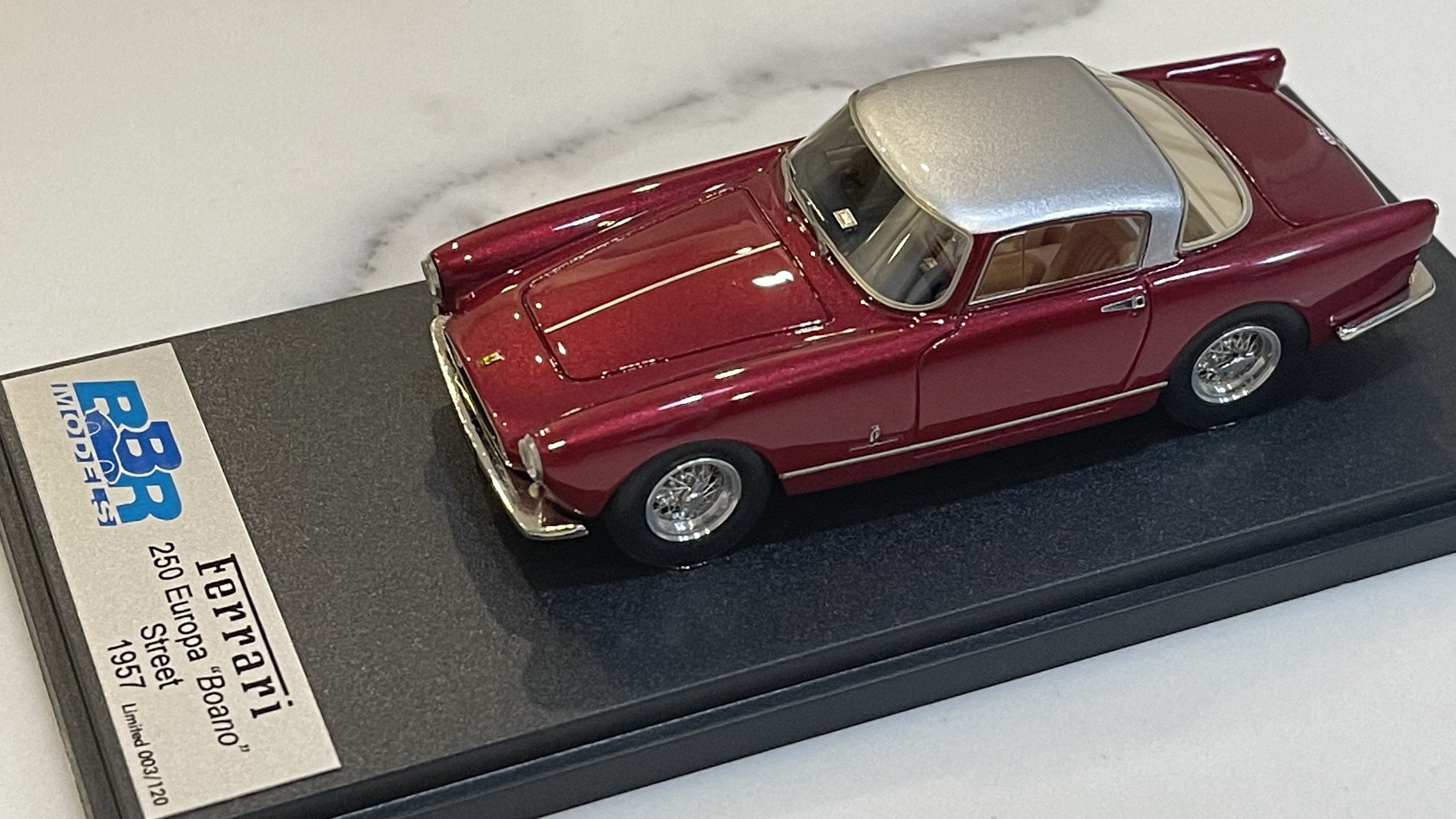 BBR 1/43 Ferrari 250 Europa Boano 1957 Dark Red/Silver BBR50F