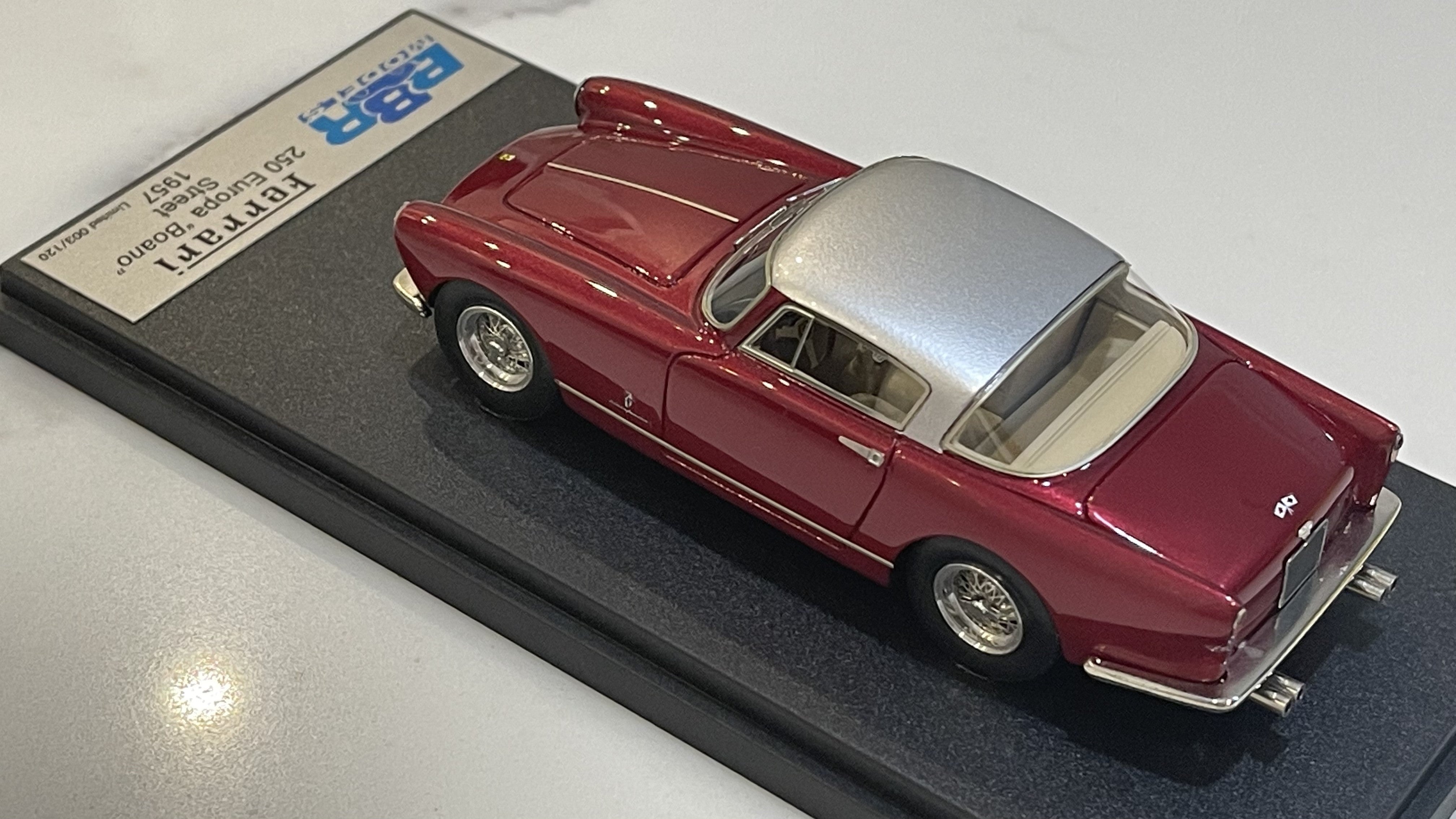 BBR 1/43 Ferrari 250 Europa Boano 1957 Dark Red/Silver BBR50F