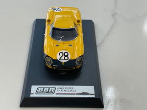 BBR 1/43 Ferrari 250 LM 24 Hours Le Mans 1966 Yellow No. 28 BBR55B