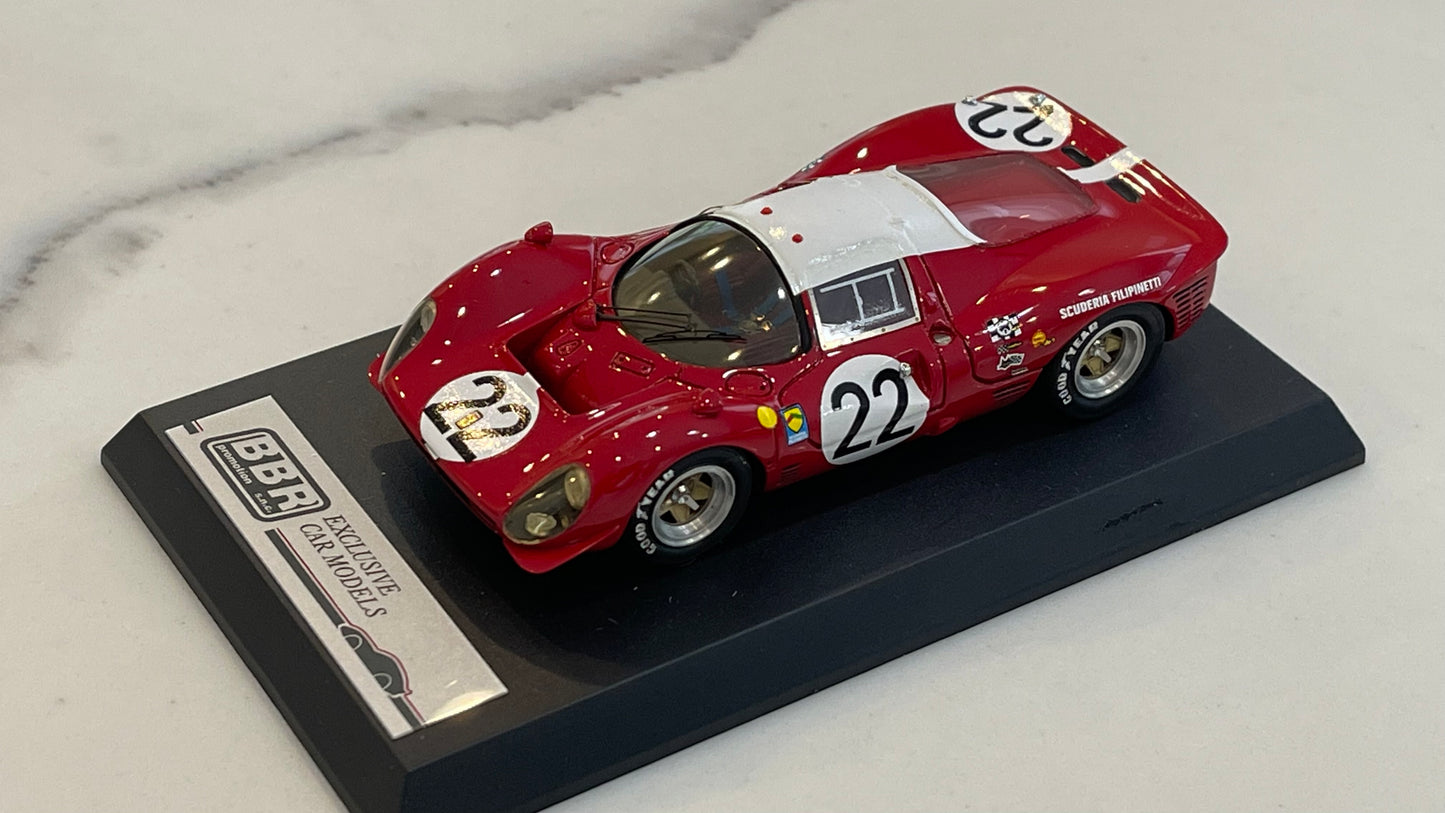 BBR 1/43 Ferrari 412P 24 Hours Le Mans 1967 Red No. 22 BBR62A