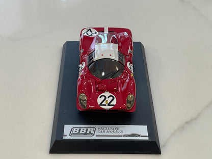 BBR 1/43 Ferrari 412P 24 Hours Le Mans 1967 Red No. 22 BBR62A