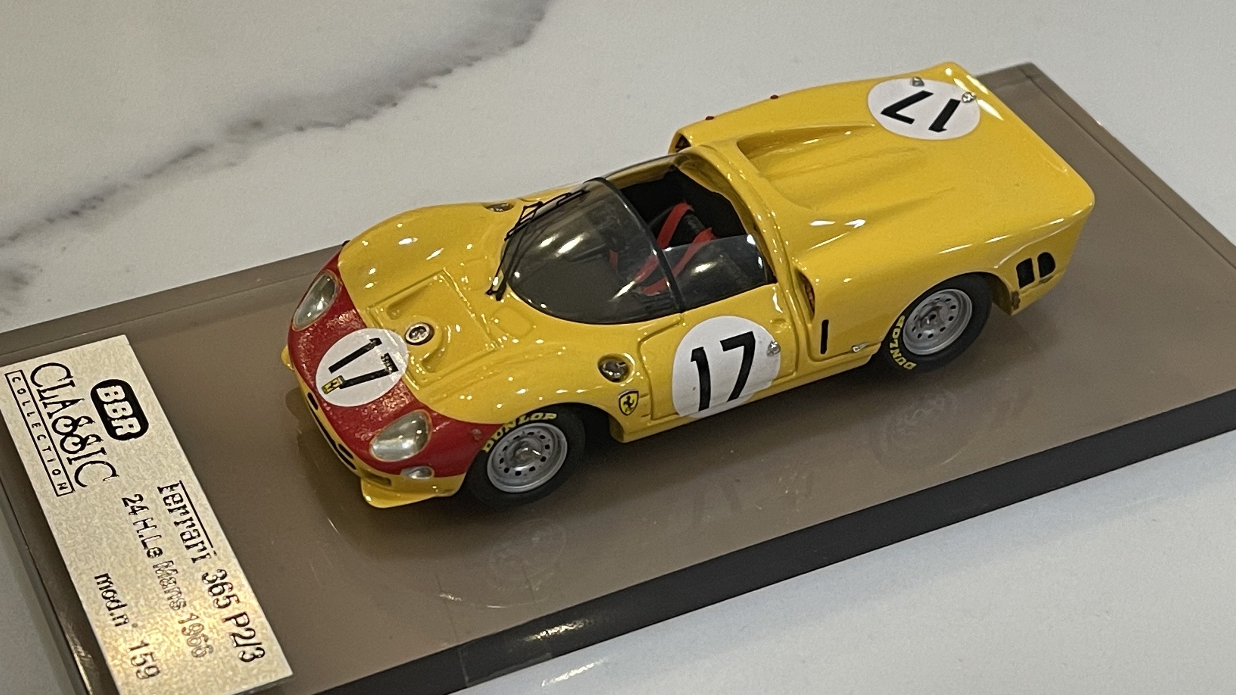 BBR 1/43 Ferrari 365 P2/3 24 Hours Le Mans 1966 Yellow No. 17 BC06