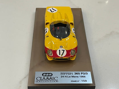BBR 1/43 Ferrari 365 P2/3 24 Hours Le Mans 1966 Yellow No. 17 BC06