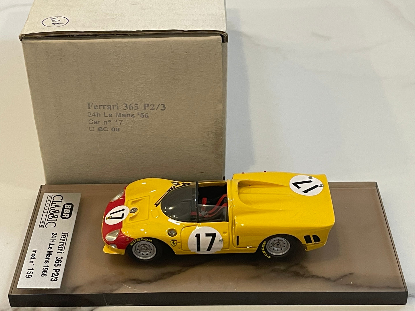 BBR 1/43 Ferrari 365 P2/3 24 Hours Le Mans 1966 Yellow No. 17 BC06