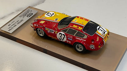 BBR 1/43 Ferrari 365 GTB4 24 Hours Le Mans 1973 Red/Yellow No. 37 BC11