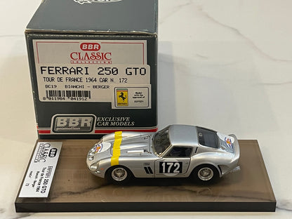 BBR 1/43 Ferrari 250 GTO Tour de France 1962 Silver No. 172 BC19
