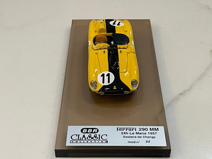 BBR 1/43 Ferrari 290 MM 24 Hours Le Mans 1957 Yellow No. 11 BC23