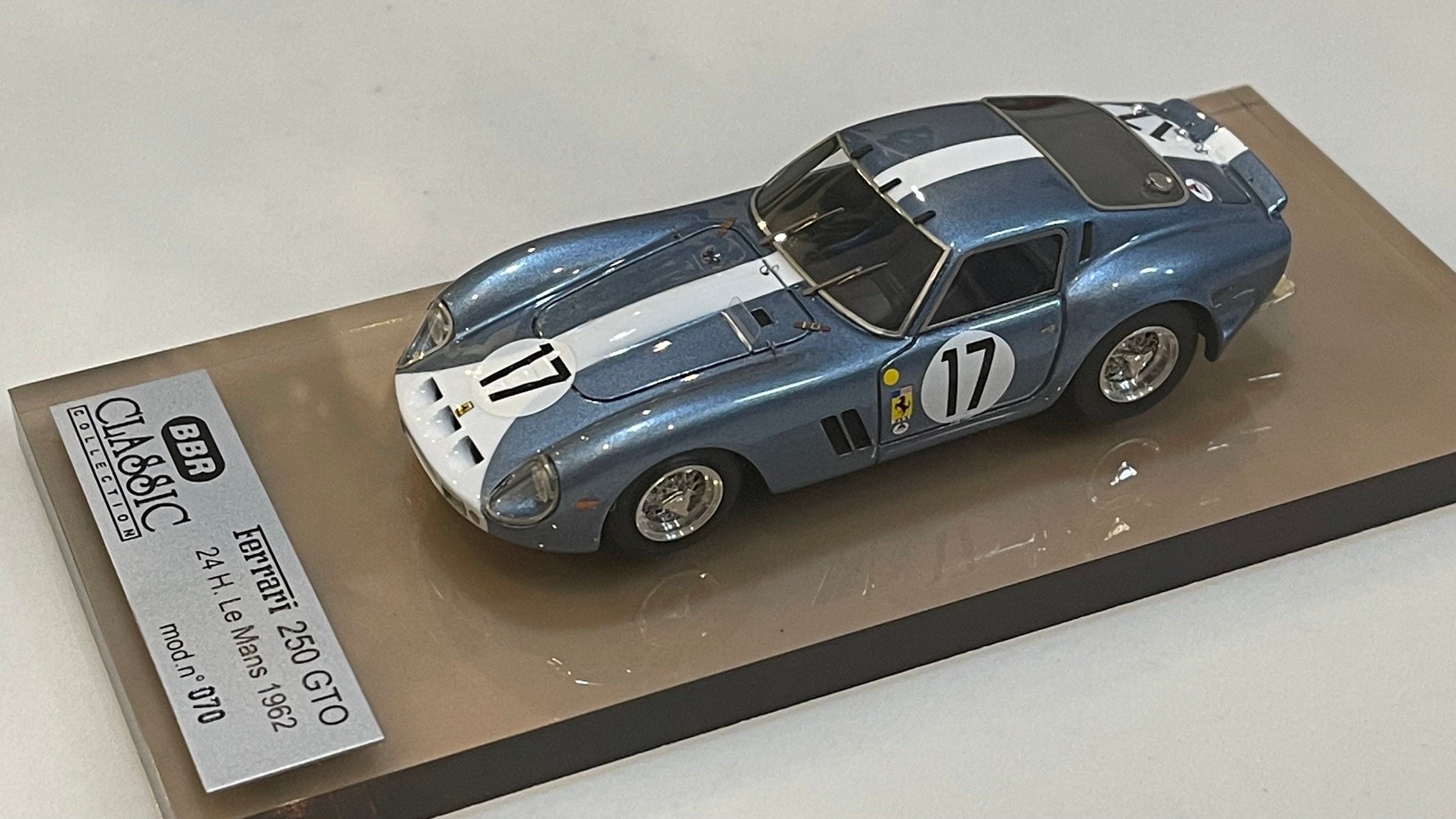 BBR 1/43 Ferrari 250 GTO 24 Hours Le Mans 1962 Light Blue No. 17 BC33