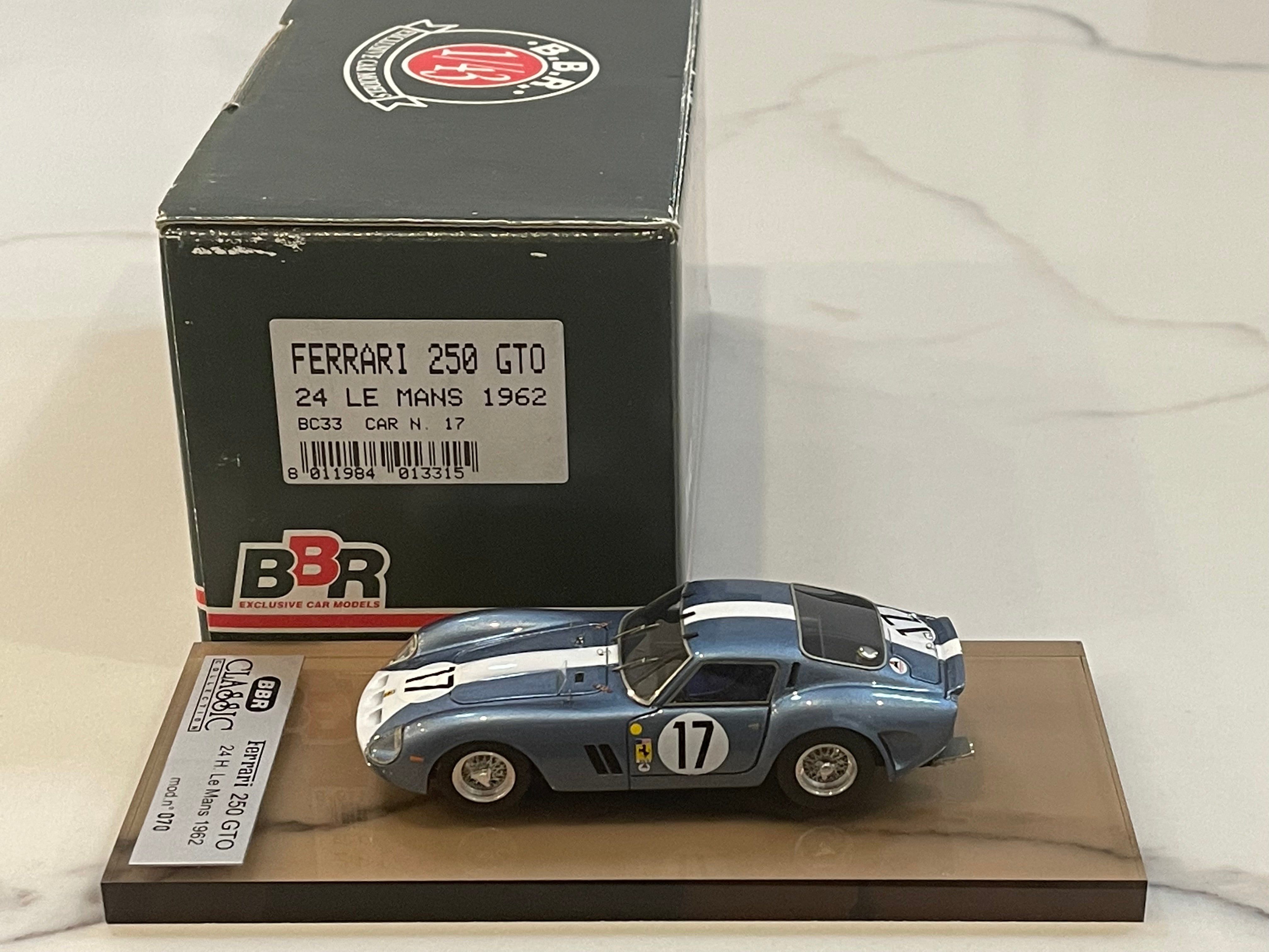 BBR 1/43 Ferrari 250 GTO 24 Hours Le Mans 1962 Light Blue No. 17 BC33