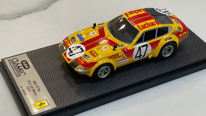 BBR 1/43 Ferrari 365 GTB4 24 Hours Le Mans 1975 Yellow No. 47 BC44
