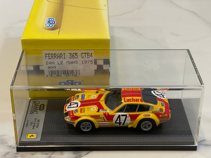BBR 1/43 Ferrari 365 GTB4 24 Hours Le Mans 1975 Yellow No. 47 BC44