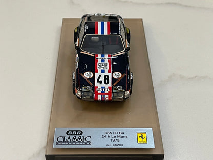 BBR 1/43 Ferrari 365 GTB4 24 Hours Le Mans 1975 Dark Blue No. 48 BC43