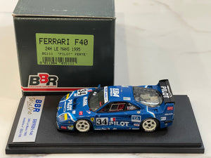 BBR 1/43 Ferrari F40 24 Hours Le Mans 1995 Blue No. 34 BG111