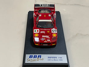 BBR 1/43 Ferrari F40 24 Hours Le Mans 1996 Red No. 59 BG113