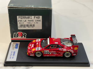 BBR 1/43 Ferrari F40 24 Hours Le Mans 1996 Red No. 59 BG113