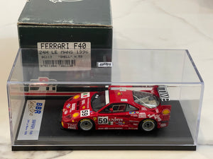 BBR 1/43 Ferrari F40 24 Hours Le Mans 1996 Red No. 59 BG113