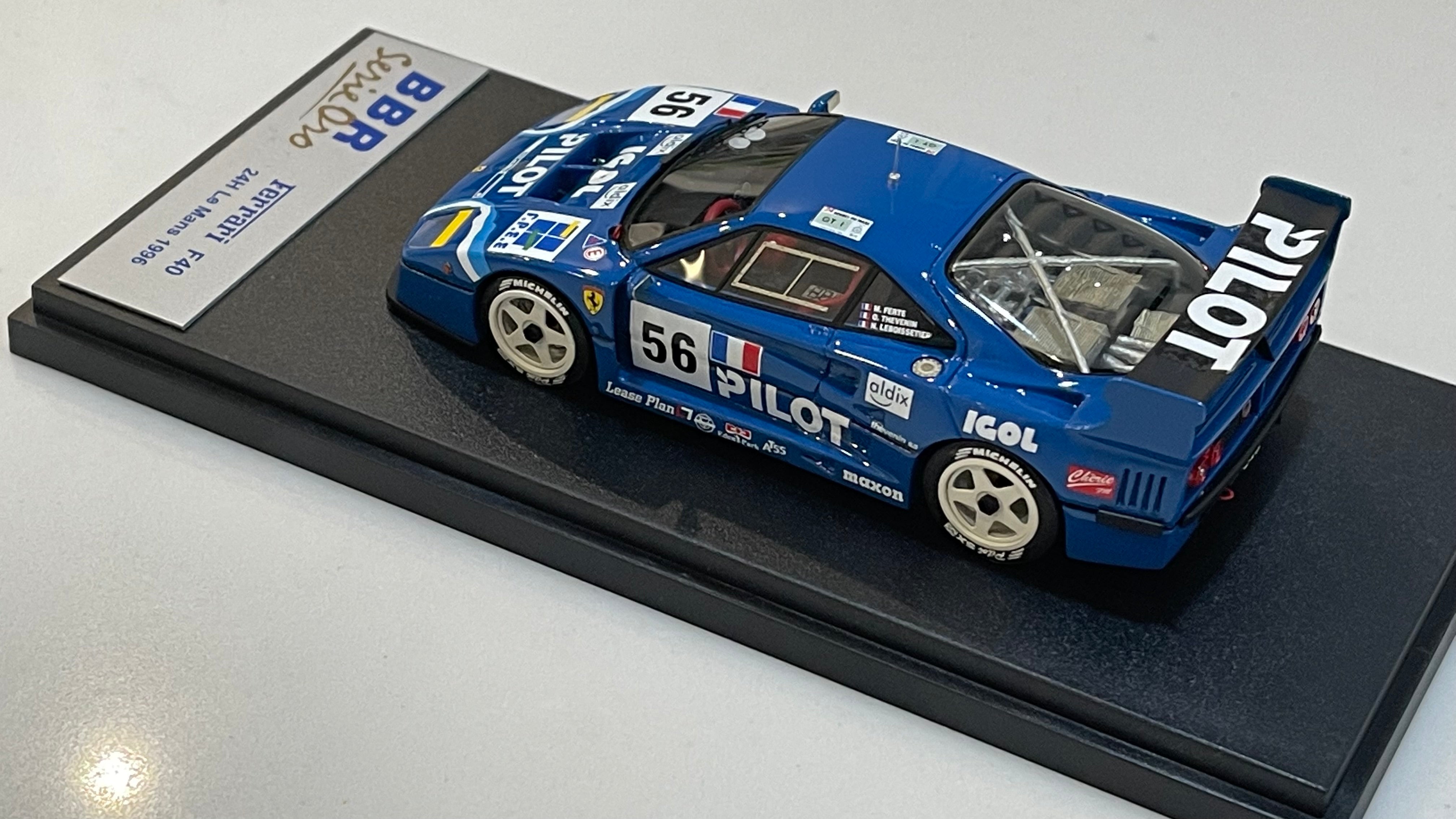 BBR 1/43 Ferrari F40 24 Hours Le Mans 1996 Blue No. 56 BG120