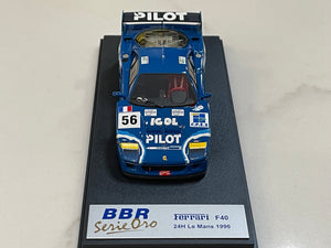 BBR 1/43 Ferrari F40 24 Hours Le Mans 1996 Blue No. 56 BG120
