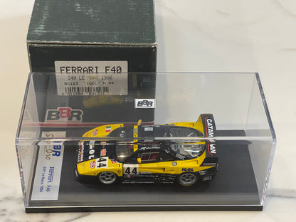 BBR 1/43 Ferrari F40 24 Hours Le Mans 1996 Blue/Yellow No. 44 BG123