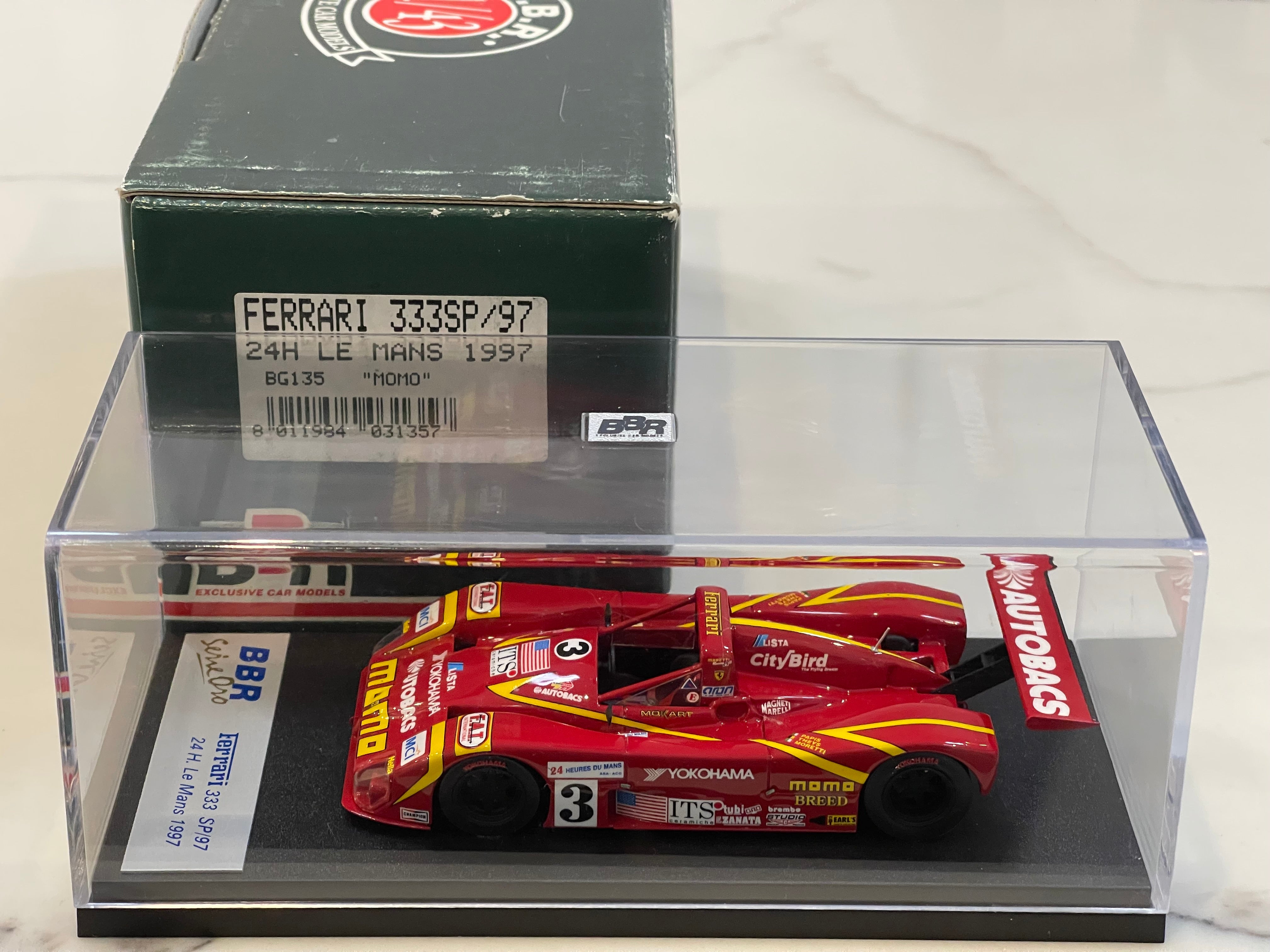 BBR 1/43 Ferrari 333 SP/97 24 Hours Le Mans 1997 Red No. 3 BG135